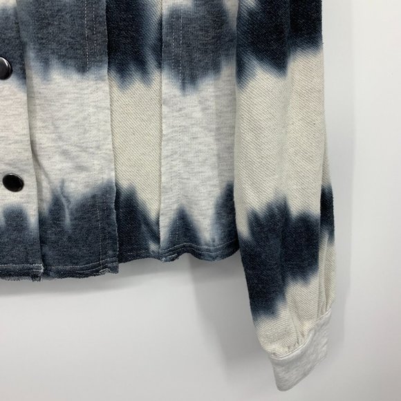 Versona Jacket Tie Dye Gray Blue Knit Button Down Long Sleeve - Picture 5 of 10